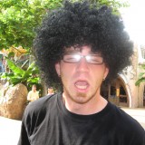 Curly Black Hat